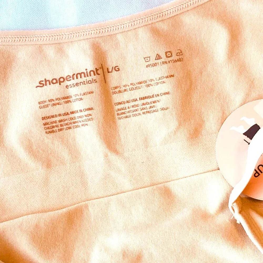 Shapermint Essentials All Day Every Day Scoop Neck Bodysuit L Nude NWT - Picture 6 of 8